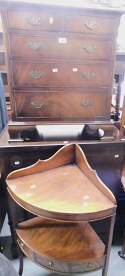 Lot 1160 - A mahogany small chest, of two short over...