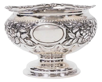Lot 111 - An Edward VII silver footed bowl, of semi...