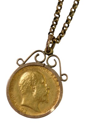 Lot 476 - An Edward VII half gold sovereign, dated 1910,...