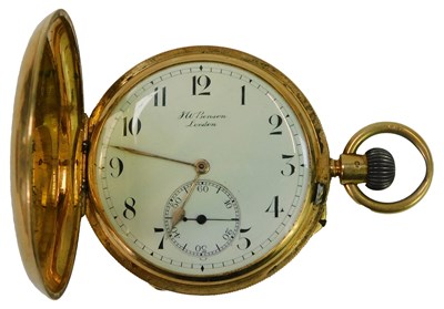 Lot 479 - An 18ct gold full hunter pocket watch, by J W...