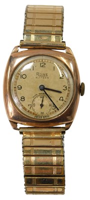 Lot 483 - An early 20thC Rone gentleman's wristwatch,...