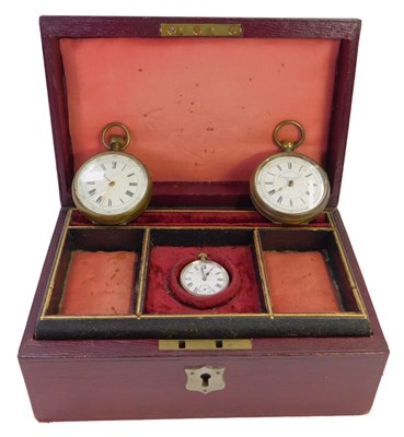 Lot 485 - A 19thC lady's silver fob watch, the circular...