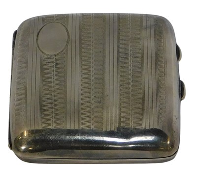 Lot 285 - A George V silver cigarette case, of part...