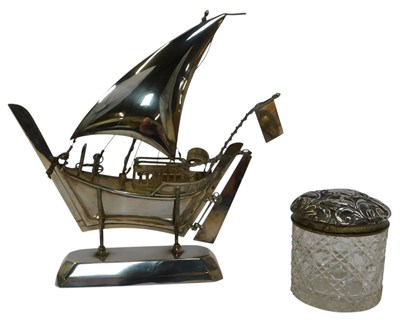 Lot 287 - A Middle Eastern white metal model of a...