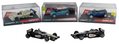 Lot 586 - Ninco and Scalextric slot cars, including a...