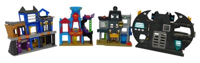 Lot 599 - Imaginext playsets, including Bat Cave play...