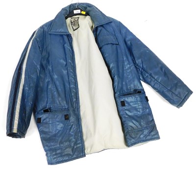 Lot 2286 - A vintage blue nylon Rally Jacket, 38in chest.