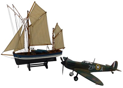 Lot 571 - 21stC Toys Inc model of a spitfire, 60cm wide,...