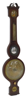 Lot 372 - A Georgian mahogany and boxwood inlaid banjo...
