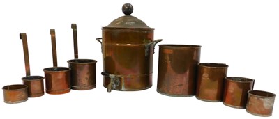 Lot 382 - A group of copper, to include various measures,...