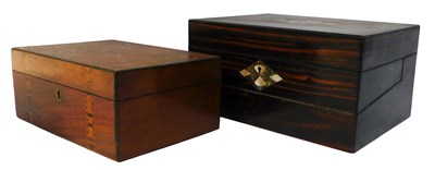 Lot 500 - A Victorian coromandel and mother of pearl...