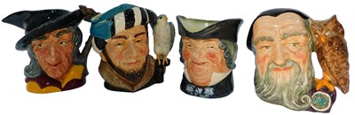 Lot 505 - Four Royal Doulton pottery character jugs, to...