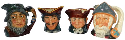 Lot 506 - Four Royal Doulton pottery character jugs, to...