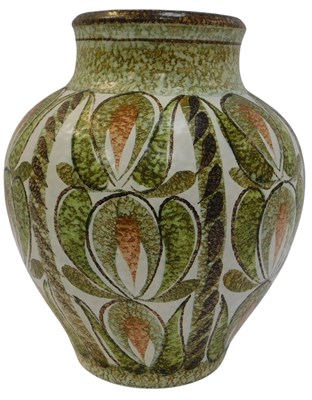 Lot 524 - A Denby Glyn Colledge stoneware vase, printed...