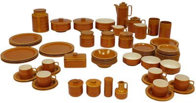 Lot 532 - A Hornsea Saffron pattern pottery part tea and...