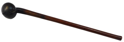 Lot 535 - An African carved hardwood knobkerrie, with a...