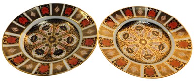 Lot 558 - Two Royal Crown Derby Imari pattern plates,...