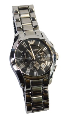 Lot 636 - An Emporio Armani stainless steel cased...