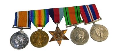 Lot 662 - A World War I and II medal group, named to N...