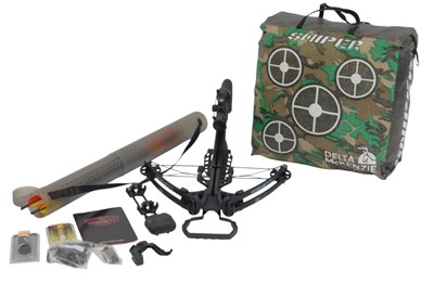 Lot 655 - A Barnett TS370 crossbow, with a 4X32 scope,...