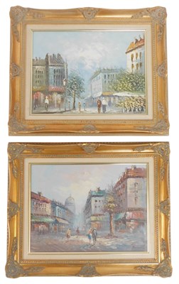 Lot 677 - Burnett (20thC School).  Parisian Street...