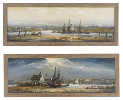 Lot 678 - Elliott (20thC School). Coastline depicting...
