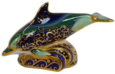 Lot 684 - A Royal Crown Derby porcelain paperweight,...
