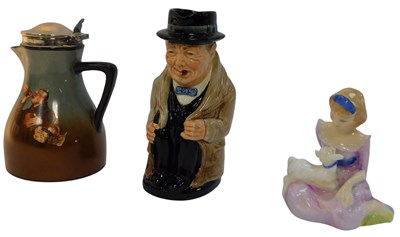 Lot 695 - A Royal Doulton toby jug modelled as Winston...