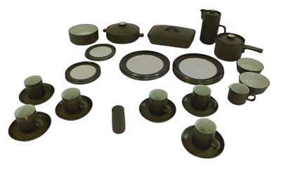 Lot 700 - A group of Denby green glaze dinner wares, to...