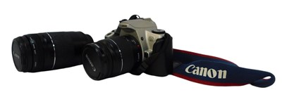 Lot 717 - A Canon EOS 300 camera, together with a Canon...