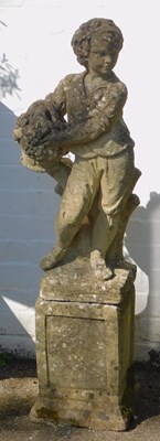 Lot 776 - A composition stone garden statue, modelled as...