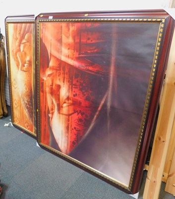 Lot 2033 - Two canvas prints of women, each 100cm x 125cm.