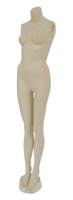 Lot 781 - A female shop mannequin, on circular...