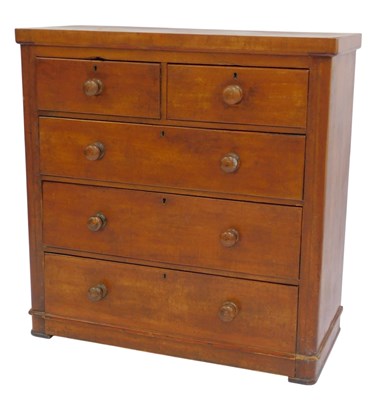 Lot 783 - A Victorian mahogany chest of drawers, the top...