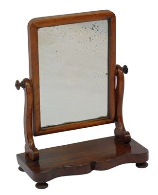 Lot 821 - A Victorian mahogany dressing table mirror, on...