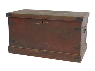 Lot 807 - A Victorian pine chest, the top named J.G.N...