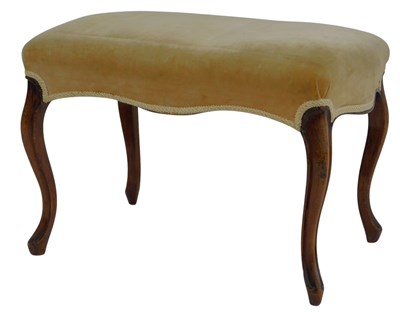 Lot 590 - A Victorian mahogany stool, with a padded seat,...
