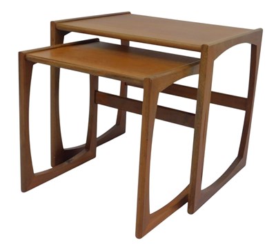 Lot 828 - A nest of two G-Plan teak tables, each with...