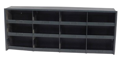Lot 835 - A set of industrial green painted metal...