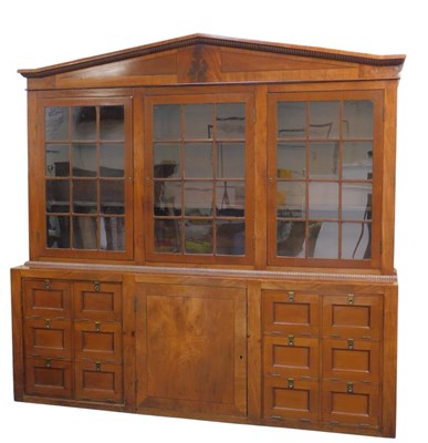 Lot 846 - A 19thC mahogany bookcase, the top with an...