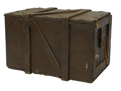Lot 855 - A green painted packing crate, possibly for...