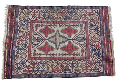 Lot 863 - An Afghan rug, with an all over geometric...