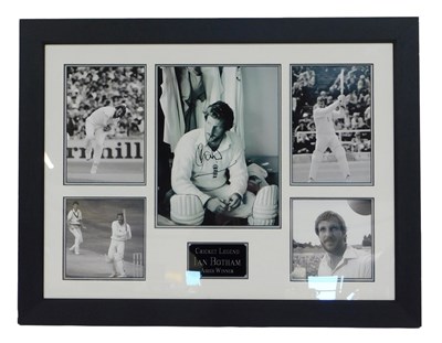 Lot 326A - Cricket interest. A photo montage depicting...