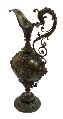 Lot 174 - A cast metal table lamp modelled as a...