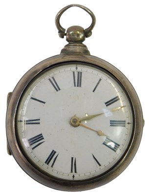 Lot 80 - A Victorian silver pair cased pocket...