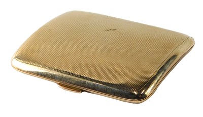 Lot 3 - A George V 9ct gold cigarette case, with...
