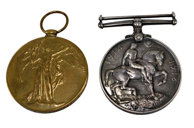 Lot 279 - An unassociated pair of First World War medals,...