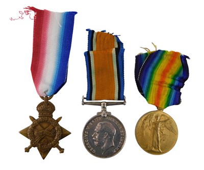Lot 284 - An unassociated trio of First World War medals,...