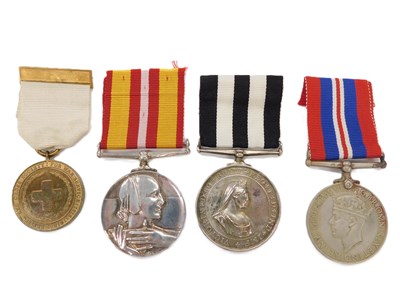Lot 293 - A group of British medals, consisting of Red...