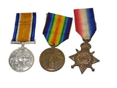 Lot 295 - A trio of First World War medals, consisting...
